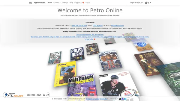 retroonline.net screenshot