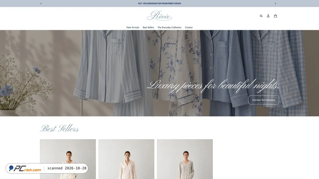Captura de pantalla de reveeshop.com