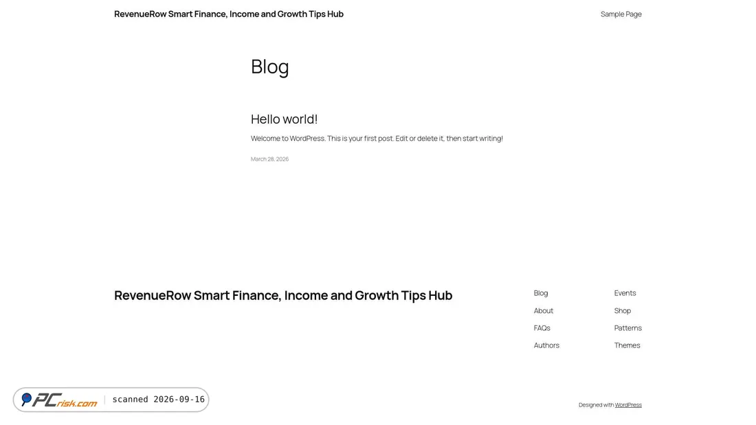 Screenshot of revenuerow.com