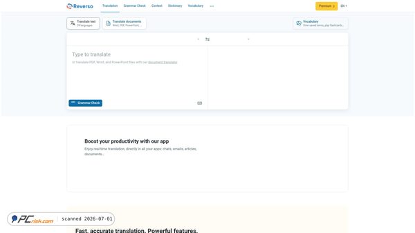 reverso.net screenshot