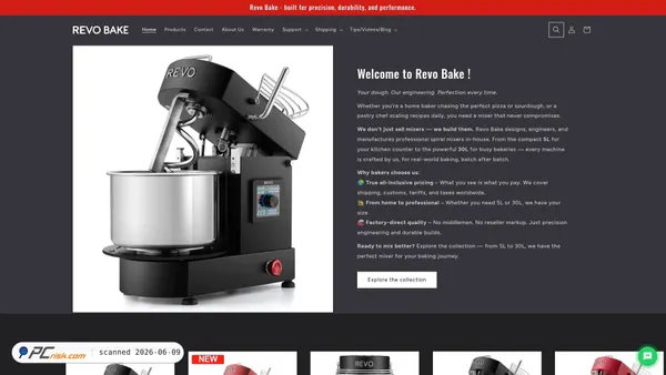 revobake.com screenshot