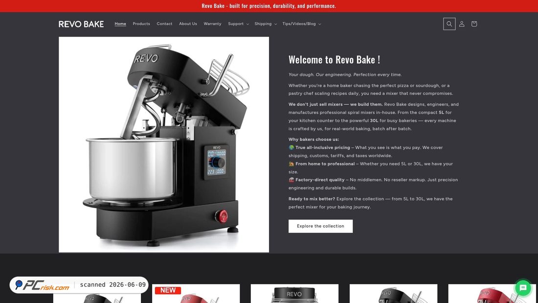 Screenshot di revobake.com