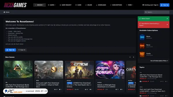 rexagames.com screenshot