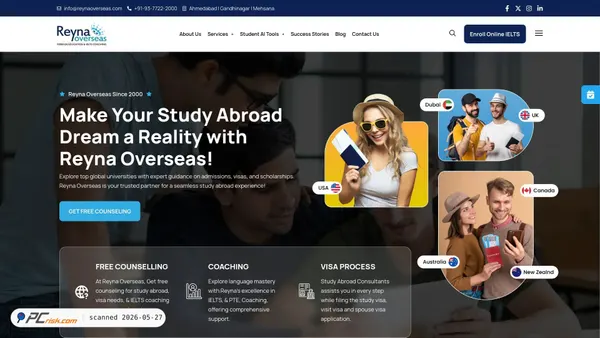 reynaoverseas.com screenshot