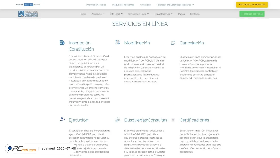 Screenshot of rgm.gob.gt