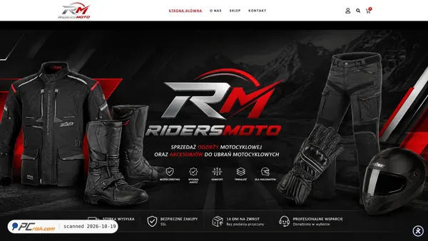 Captura de ecrã de ridersmoto.pl