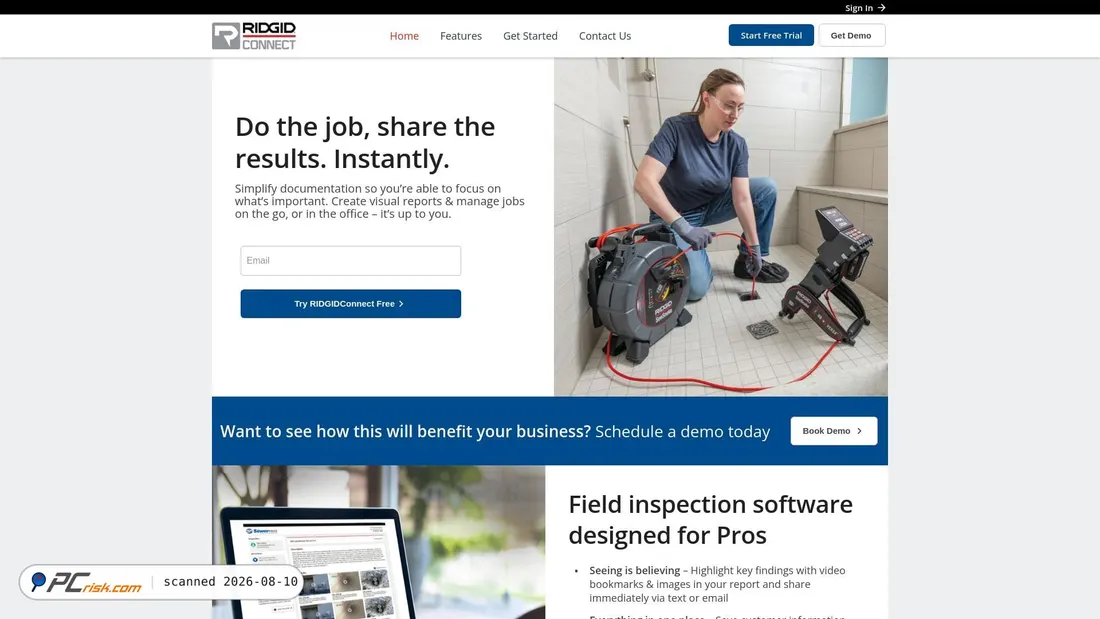 Screenshot of ridgidconnect.com