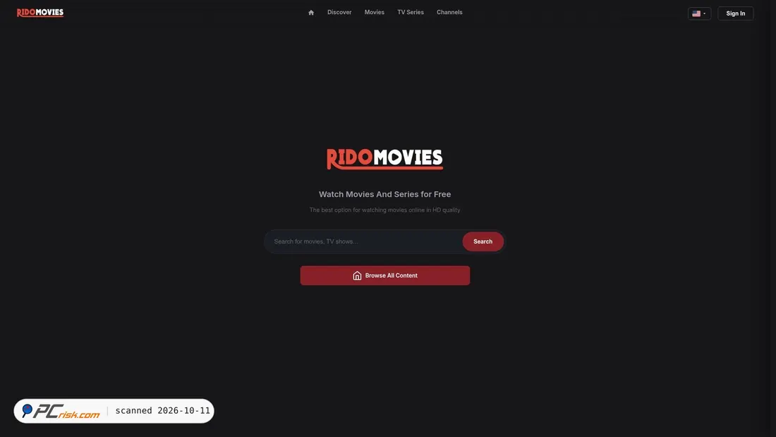Zrzut ekranu ridomovies.su