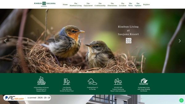 Captura de ecrã de rimbunsaujanaresidency.com.my