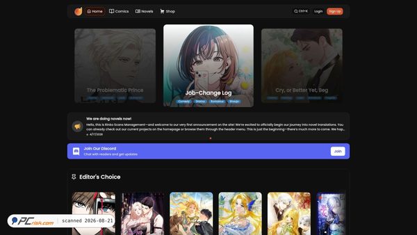rinkocomics.com Screenshot