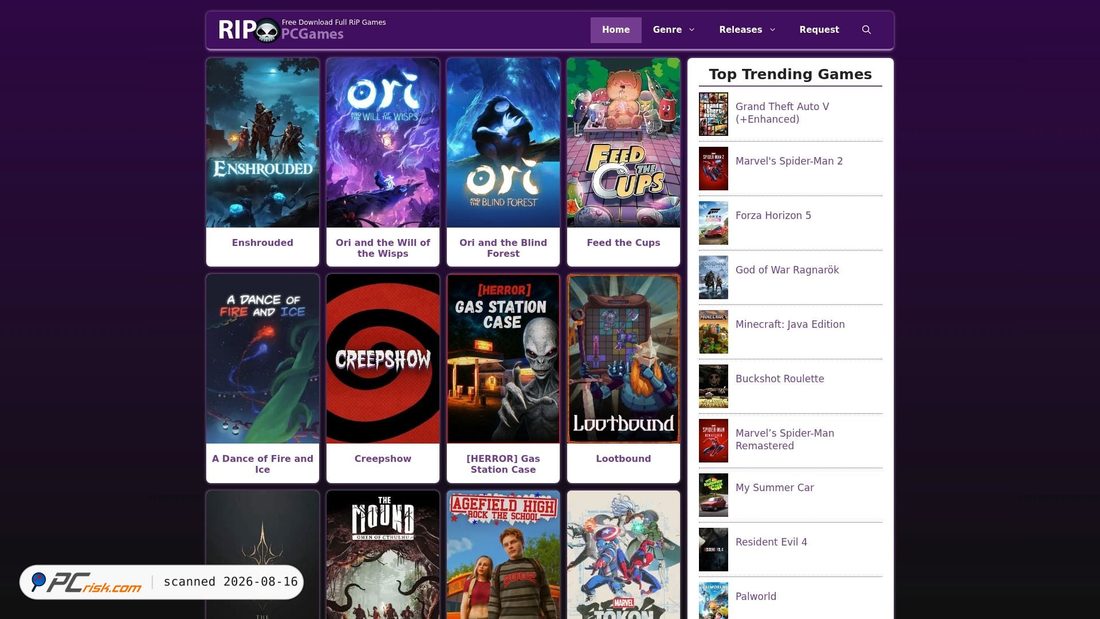 Screenshot of rippcgames.com