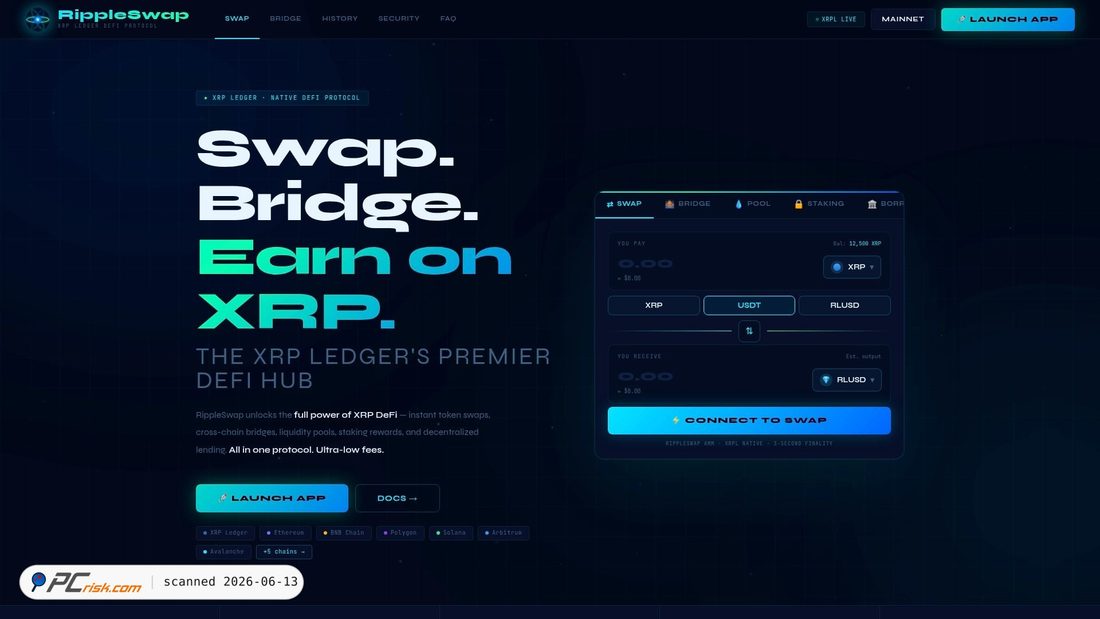 Screenshot di ripple-swap.com