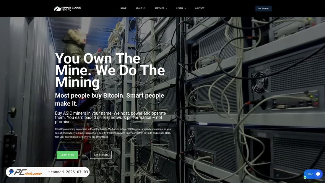 Screenshot of ripplecloud-mining.com