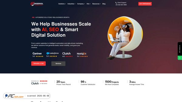 risersoltech.com screenshot