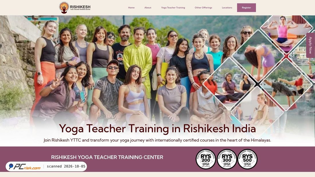 Captura de ecrã de rishikeshyttc.com