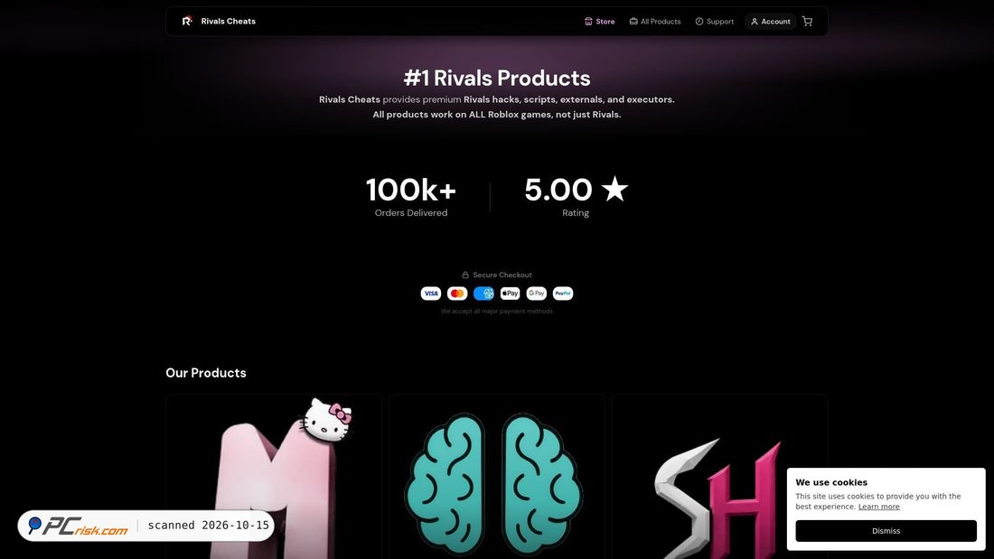 Screenshot von rivalscheats.shop