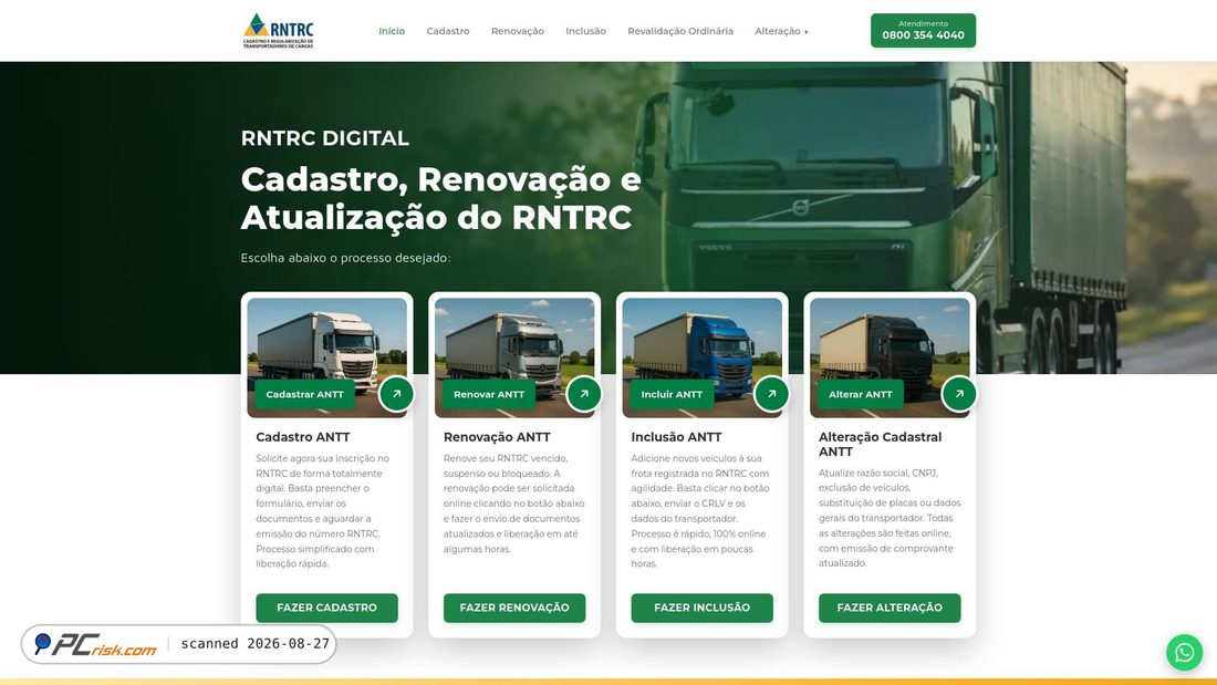 Screenshot van rntrc.org