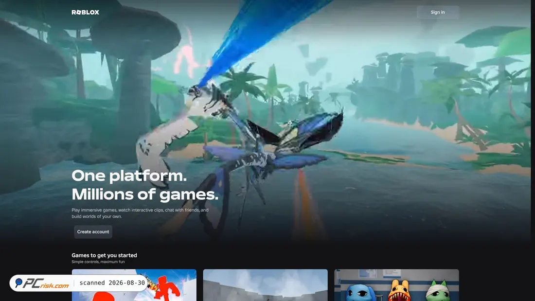Screenshot von roblox.com.ml