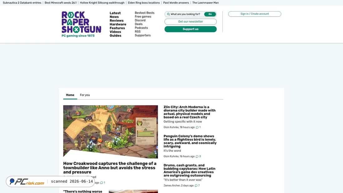 Screenshot di rockpapershotgun.com