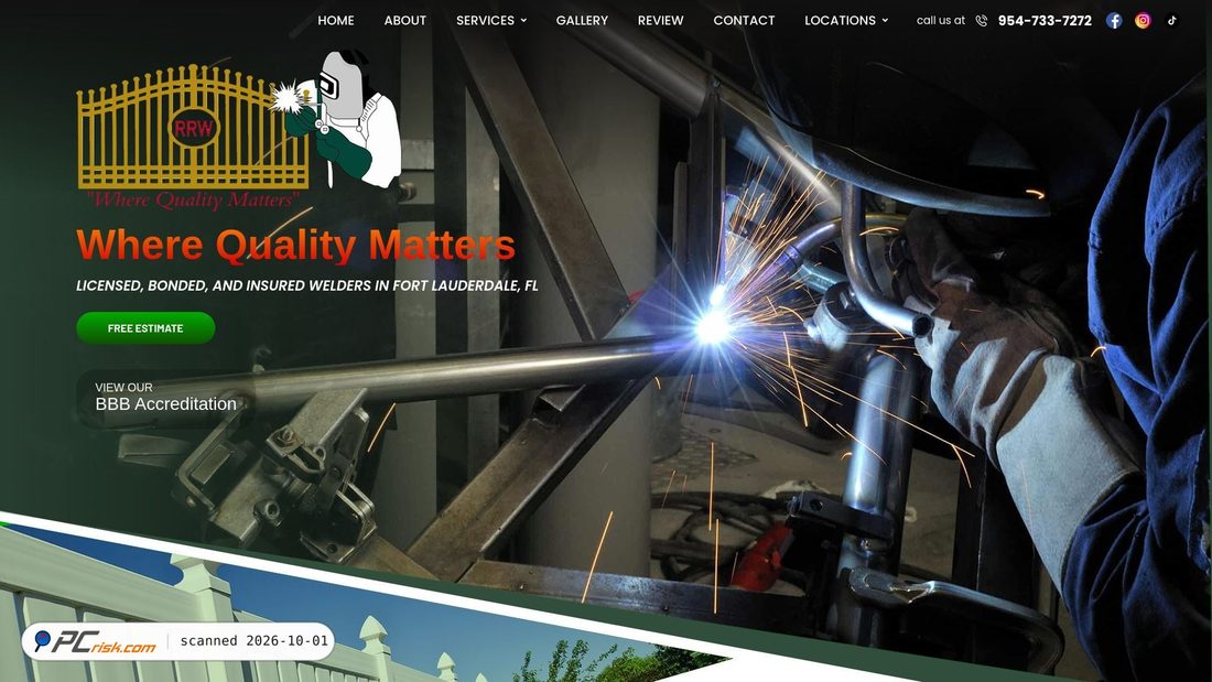 Captura de ecrã de rodsreliablewelding.com