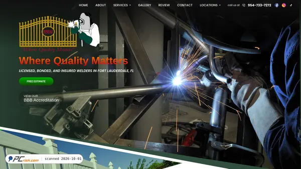 rodsreliablewelding.com screenshot