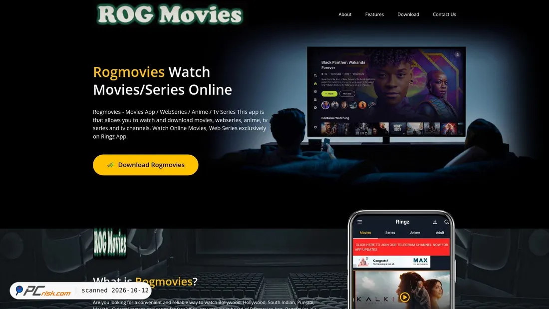 Zrzut ekranu rogmovies.in