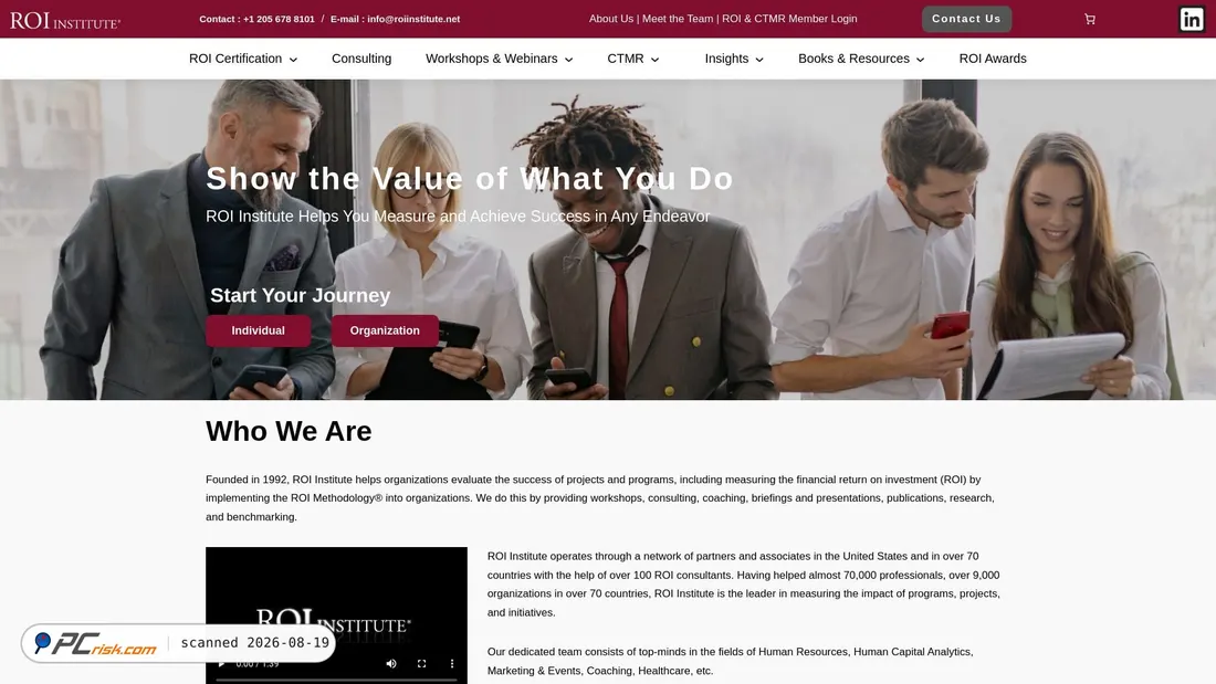 Screenshot of roiinstitute.net