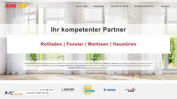 rolladen-fenster-kuhl.de Screenshot