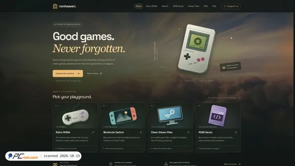 romheaven.com screenshot