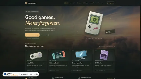 romheaven.com screenshot