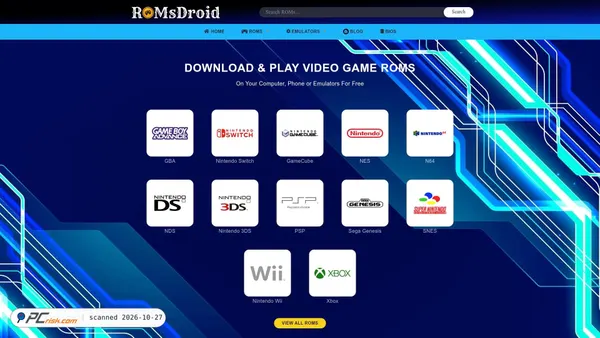 Captura de romsdroid.com
