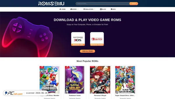 romsemu.com screenshot