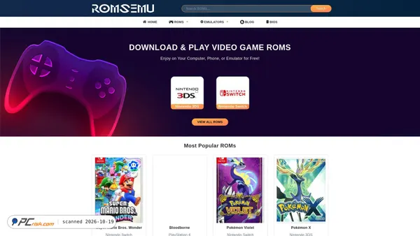 romsemu.com Screenshot