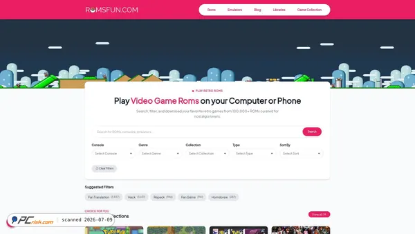 romsfun.com screenshot