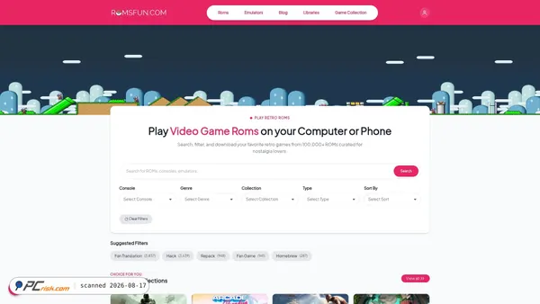 romsfun.com screenshot