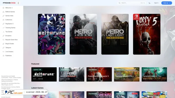 romshq.com screenshot