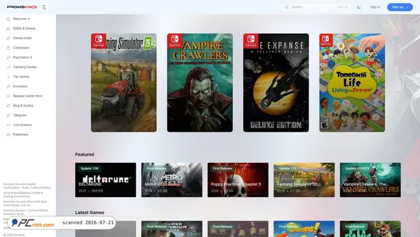 romshq.com screenshot
