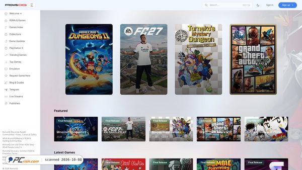 Zrzut ekranu romshq.com