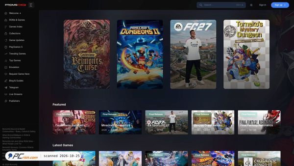 romshq.com screenshot