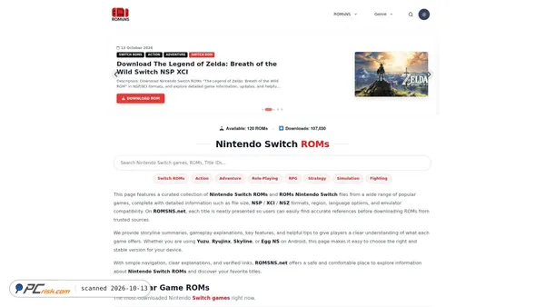 Screenshot di romsns.net