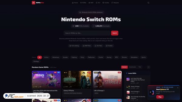 Captura de romsnsm.com