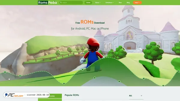 romspedia.com screenshot