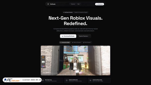 Screenshot di roshade.co