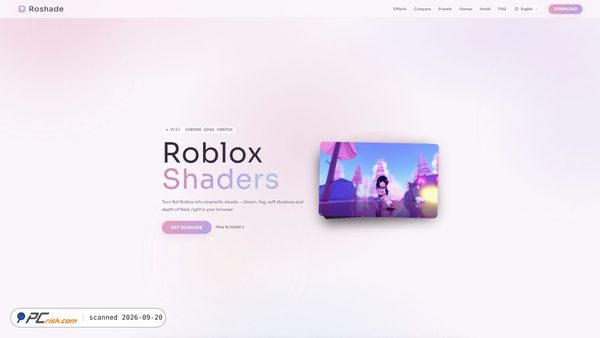 Screenshot van roshade.to
