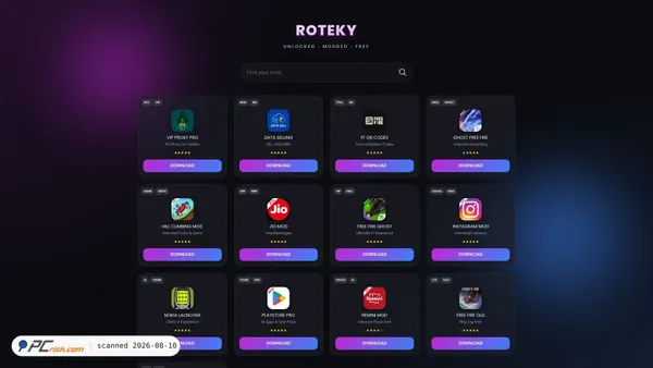 roteky.com screenshot