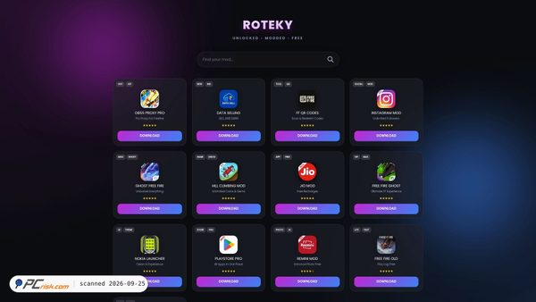 Screenshot di roteky.com