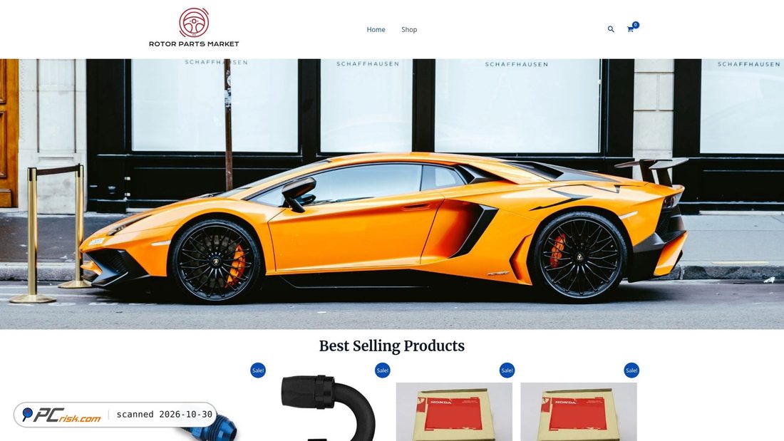Screenshot von rotorpartsmarket.com