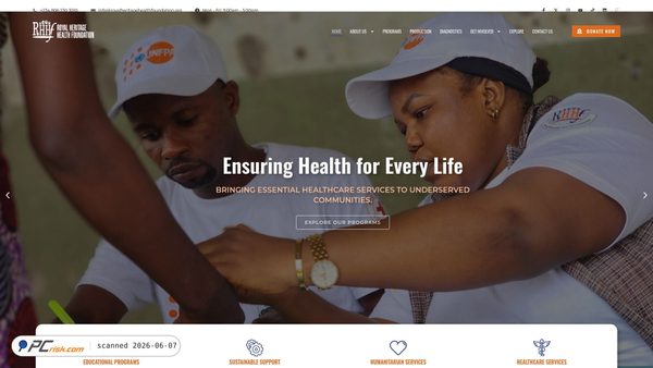 royalheritagehealthfoundation.org screenshot