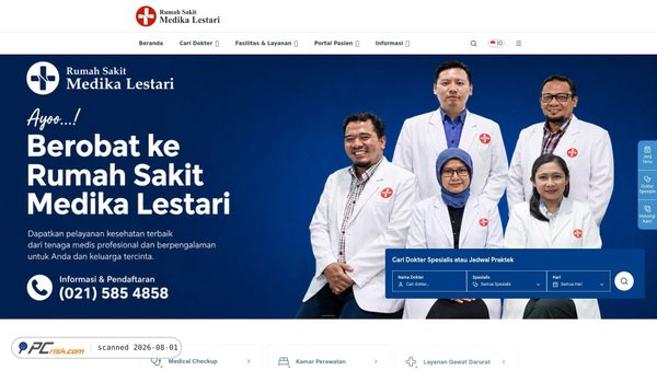 rsmedikalestari.com screenshot