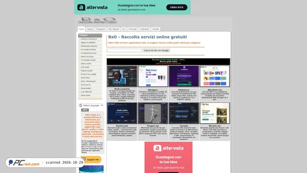 rso.altervista.org screenshot